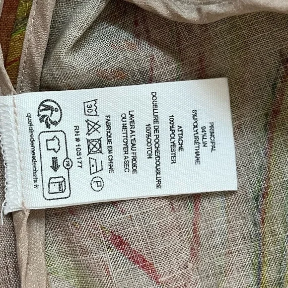 NWT Ulla Johnson | Aleksandra Pleated, Printed Linen Long Skirt Size 8 - Picture 12 of 13